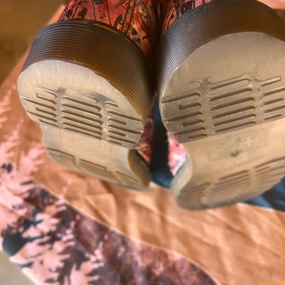 Dr marten pink London icons leather boots size 5 or 6 faded size rare vintage - Picture 10 of 16